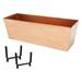 ACHLA Designs Copper Plated Flower Box with Rail Brackets