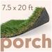 ALLGREEN Porch 7.5 x 20 Feet Artificial Grass for Pet Deck Balcony Indoor/Outdoor Area Rug