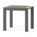 Noble House Geary Adult Modern Aluminum End Table with Tabletop Gray/Brown Set of 1