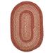 Colonial Mills 5 x 8 Red and Beige Handcrafted Reversible Oval Outdoor Area Throw Rug