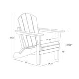 Polytrends Laguna Hdpe All Weather Outdoor Patio Foldable Adirondack Chair With Side Table (2-Piece Set) Navy Blue