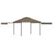 Anself Gazebo with Double Extending Roofs Steel Frame Garden Canopy Tent Sun Shelter Taupe for Patio Party Wedding BBQ Camping Trip Festival Events 118.1 x 118.1 x 108.3 Inches (L x W x H)