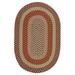 Colonial Mills 2 x 9 Red and Gray All Purpose Handcrafted Reversible Oval Outdoor Area Throw Rug