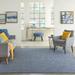 Nourison Positano Indoor/Outdoor Navy Blue 10 x 14 Area Rug (10x14)