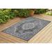 Benissimo Contemporary Indoor / Outdoor Area Rug PALACE Collection I 4x6 I Gray