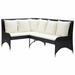 Anself 2 Piece Patio Corner Sofas with Cushions Left and Right Sectional Sofa Set for Garden Balcony Yard Lawn Deck