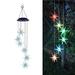 Fashion Solar Energy Wind Chimes Cute Multicolor Outdoor Garden Porch Balcony Home Decoration Bells Ornament(Sea Urchin)