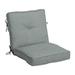 Arden Selections Outdoor Plush Classic Tufted Blowfill Dining Chair Cushion 20 x 21 Water Repellent Fade Resistant Tufted Cushion for Dining Chairs 20 x 21 Stone Grey Leala