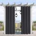 Pro Space 50 x 84 Indoor/Outdoor Curtains Grommet Curtain on Top and Bottom (1 panel - Carbon Grey)