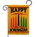Breeze Decor G164235-BO Wishing you Happy Kwanzaa Garden Flag Winter 13 x 18.5 in. Double-Sided Decorative Vertical Flags for House Decoration Banner Yard Gift