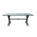 Noble House Lamphere Outdoor Aluminum Dining Table in Dark Gray