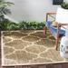 Safavieh Courtyard Becky Quatrefoil Indoor/Outdoor Area Rug 4 x 4 Square Brown