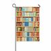 PKQWTM Bookcase Full Of Different Colorful Books Yard Decor Home Garden Flag Size 28x40 Inches