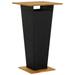 Bar Table Black 23.6 x23.6 x43.3 Poly Rattan and Solid Acacia Wood