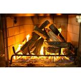 Barton 10-Pieces Ceramic Fireplace Log Stack Wood Log Gas Realistic Logs Set Fireplace Indoor / Outdoor