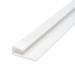 Outwater Plastic J Channel Fits Material 3/16 Inch Thick White Styrene Cap Moulding with Adhesive 8 Foot Length Commercial Pack (Pack of 25 200 Feet Total)