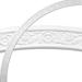 Ekena Millwork 74 3/4 OD x 68 1/2 ID x 3 1/8 W x 1/2 P Medway Floral Ceiling Ring (1/4 of complete circle)