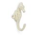 Abbott Collection Seahorse Wall Hook Antique Ivory 5 inch ( AB-27-IRONAGE-212)