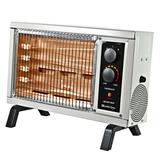 Comfort Zone 1 500-Watt Portable Electric Indoor Radiant Wire Element Space Heater with Adjustable Temperature for the Home Patio or Office Up to 1000 Square Feet White
