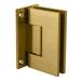 CRL GEN037SB Satin Brass Geneva 037 Series Wall Mount Full Back Plate Standard Hinge