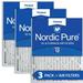 Nordic Pure 20x20x2 Pleated MERV 12 Air Filters 3 Pack