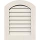 12 W x 20 H Peaked Top Gable Vent (17 W x 25 H Frame Size) 13/12 Pitch: Unfinished Non-Functional PVC Gable Vent w/ 1 x 4 Flat Trim Frame