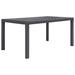 vidaXL Patio Table Garden Outdoor Porch Dining Table with Rattan Look Plastic