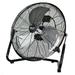 Comfort Zone 20â€� High-Velocity 3-Speed Cradle Floor Fan with 180-Degree Adjustable Tilt Convenient Carry Handle and Rubber Feet for Stability Black