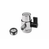 Chrome Faucet Diverter Valve (Includes adapter ring) Reverse Osmosis/Water Filters 1/4 - For Both Female & Male Faucets