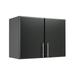 Prepac Black Cabinet: Pantry Storage Cabinet & Garage Cabinet 16 Dx32 Wx24 H Wall Cabinet with Storage Shelf & Doors