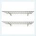 HyLoft 00967 Steel White Wire Wall Shelf 2-Pack 15 x 45 200 pound capacity