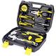 DoWell 10 piece small tool kit mini portable tool set home repair hand tool kit with plastic tool box storage case