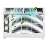 Zimtown 5000 BTU 115V Window-Mounted Compact Air Conditioner White