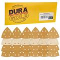 Dura-Gold Premium Triangle Mouse Sanding Sheets Variety Pack - 60 80 120 180 240 320 Grit (4 Each 24 Total) 6 Hole Pattern Hook & Loop Triangular Shaped Sander Discs Aluminum Oxide Sandpaper