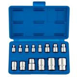 NEIKO 04300A E-Torx Socket Set 14 Piece External Torx Socket E4 to E24 1/4â€� 3/8â€� and 1/2â€� Drive Female Star External Torx Inverted Torx Socket Set Cr-V Steel