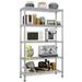 Zimtown 5 Shelf Storage Rack NSF Wire Shelf Garage Storage Shelves Organizer Silver Capacity for 550lbs 35 L x 13.8 W x 71 H