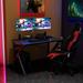 Costway Gaming Desk Gamers Computer Table E-Sports K-Shaped W/ Cup