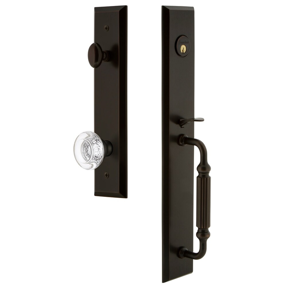 Grandeur Fifth Avenue Solid Brass Rose Dummy Full Plate "F" Grip