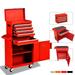 5-Drawer Rolling Tool Chest with Wheels and Drawers Tool Storage Cabinet Detachable Organizer Tool Box Combo Mobile Lockable Toolbox for Workshop Mechanics Garage(Red)