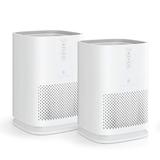 Medify Air MA-14 Air Purifier - 400 sq ft Coverage - Small Air Purifier with HEPA Filters - Quiet Air Purifier for Bedroom & Office - Includes Baby-Friendly Night Light - White 2-Pack