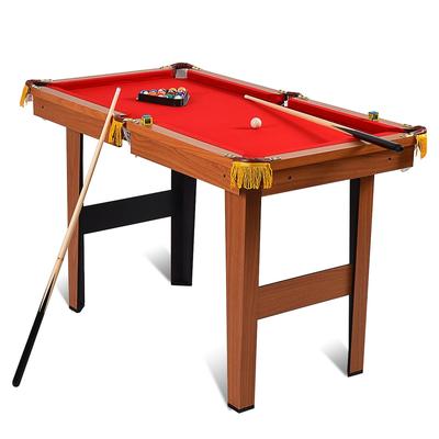 Costway 48'' Mini Table Top Pool Table Game Billiard Set Cues Balls - 48''L x 26''W x 30''H