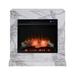 Southern Enterprises 33.25 White and Black Contemporary Electric Fireplace