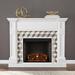 SEI Furniture Darvingmore Electric Fireplace with Marble Surround 48 x 40 Freestanding Indoor Electric Fireplaces