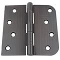 GlideRite 4 in. Steel Door Hinges with Square and 5/8 in. Corner Radius Oil Rubbed Bronze finish Pack of 12