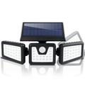 3 Pack BALORAY 2000lumen Solar Light 6500K 20W Waterproof 70 LED Solar Spotlight Adjustable Wall Light Landscape Light Security Lighting Dark Sensing Auto On/Off for Patio Deck Yard Garden Driveway