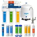 Express Water 5-Stage Under Sink Reverse Osmosis RO Drinking Water Filter System 50 GPD Brushed Nickel (Deluxe)