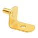 Slide-co Shelf Support Pegs Steel Brass Plated 5mm Diameter Bracket