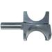 Magnate 1711 Bull Nose (Half Round) Carbide Tipped Router Bit â€” 1-1/8 Bead Diameter; 1/2 Shank Diameter; 9/16 Radius; 1-1/2 Shank Length; 1-13/16 Overall Diameter