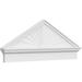 Ekena Millwork 48 W x 18-7/8 H x 2-3/4 P (Pitch 6/12) Peaked Cap Sunburst Architectural Grade PVC Combination Pediment