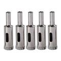 Drilax 5 Pcs Diamond Drill Bit Set 1/2 (0.5 in) Wet Use for Tiles Glass Fish Tanks Marble Granite Ceramic Porcelain Bottles Quartz Coated Kitchen Bathroom Shower Lamps